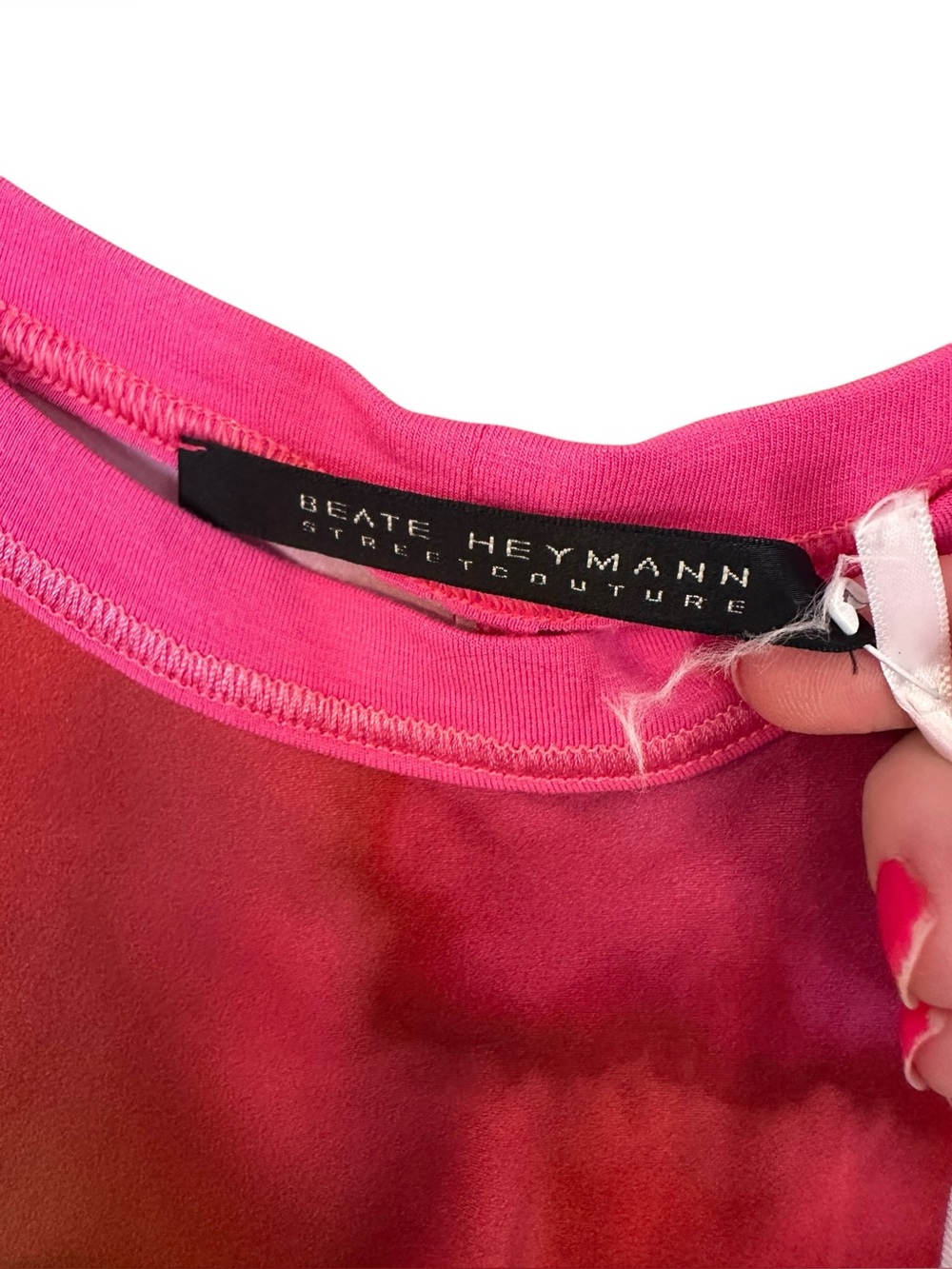 NWT Beate Heymann Magenta watercolor Dress 8 - Picture 5 of 9